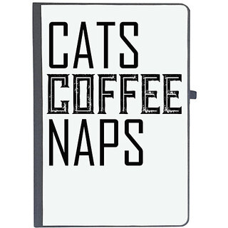                      UDNAG Ruled Notebook Diary 'Cat | CATS COFFEE NAPS', [A5 80Pages 80GSM]                                              