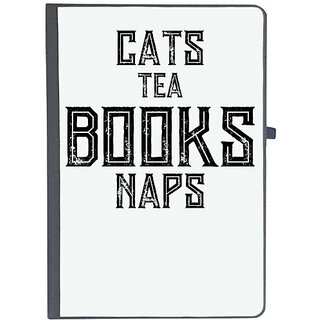                       UDNAG Ruled Notebook Diary 'Cat | CATS TEA BOOKS NAPS 2', [A5 80Pages 80GSM]                                              