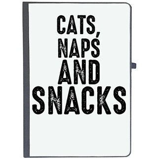                       UDNAG Ruled Notebook Diary 'Cat | CATS, NAPS AND SNACKS-2', [A5 80Pages 80GSM]                                              