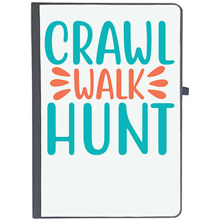                       UDNAG Ruled Notebook Diary 'CRAWL WALK HUNT', [A5 80Pages 80GSM]                                              