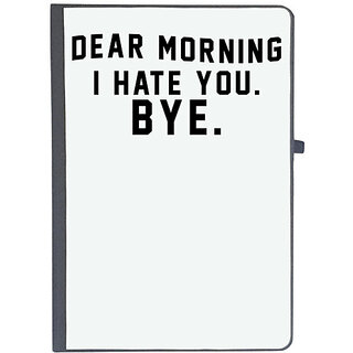                       UDNAG Ruled Notebook Diary 'I hate you | Dear morning', [A5 80Pages 80GSM]                                              