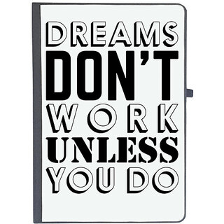                       UDNAG Ruled Notebook Diary 'dream | Dreams Don't Work', [A5 80Pages 80GSM]                                              