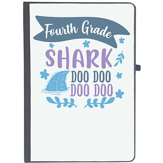                       UDNAG Ruled Notebook Diary 'Shark Do do | Fourth grade shark doo doo doo doo', [A5 80Pages 80GSM]                                              