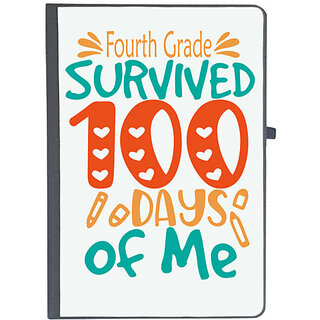                       UDNAG Ruled Notebook Diary 'School | Fourth Grade survived 100 days of me', [A5 80Pages 80GSM]                                              