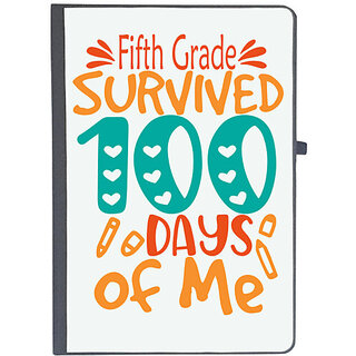                       UDNAG Ruled Notebook Diary 'School | fifth Grade survived 100 days of me', [A5 80Pages 80GSM]                                              