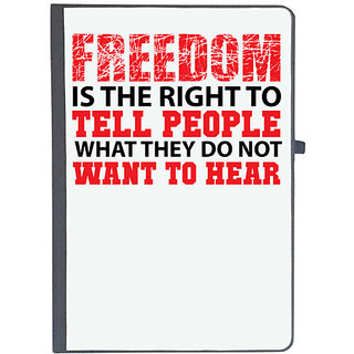                       UDNAG Ruled Notebook Diary 'Freedom | Freedom is the right to', [A5 80Pages 80GSM]                                              