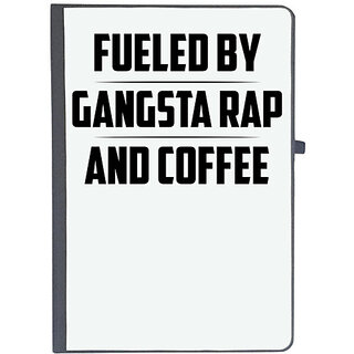                       UDNAG Ruled Notebook Diary 'Coffee | FUELED BY GANGSTA RAP AND COFFEE', [A5 80Pages 80GSM]                                              