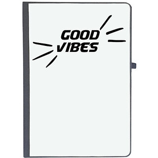                       UDNAG Ruled Notebook Diary 'Good Vibes | good vibes', [A5 80Pages 80GSM]                                              