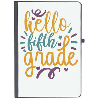                       UDNAG Ruled Notebook Diary 'School | hello fifth grade 2', [A5 80Pages 80GSM]                                              