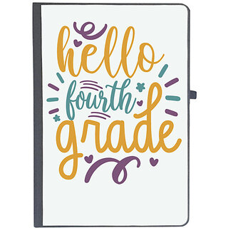                       UDNAG Ruled Notebook Diary 'School | hello fourth grade 2', [A5 80Pages 80GSM]                                              