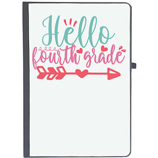                       UDNAG Ruled Notebook Diary 'School | hello fourth grade', [A5 80Pages 80GSM]                                              