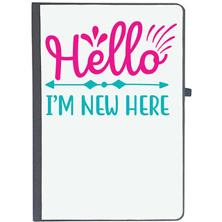                       UDNAG Ruled Notebook Diary 'School | HELLO IM A NEW HERE', [A5 80Pages 80GSM]                                              