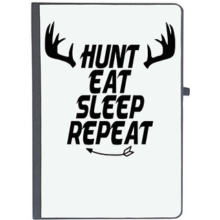                       UDNAG Ruled Notebook Diary 'hunting | hunt eat sleep repeat', [A5 80Pages 80GSM]                                              