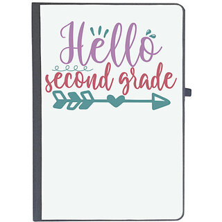                       UDNAG Ruled Notebook Diary 'School | hello second grade 2', [A5 80Pages 80GSM]                                              