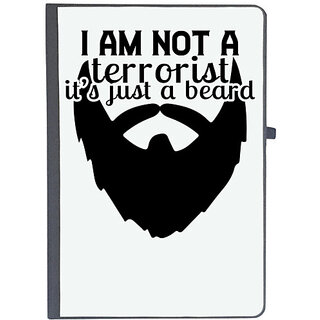                       UDNAG Ruled Notebook Diary 'Beared | i am not a terrorist its just a beard', [A5 80Pages 80GSM]                                              