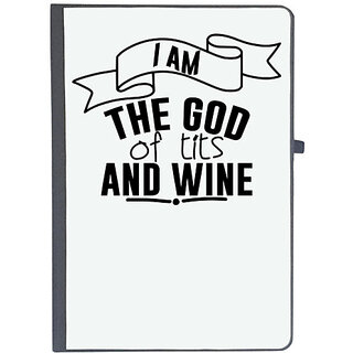                       UDNAG Ruled Notebook Diary '| i am the  of tits and wine', [A5 80Pages 80GSM]                                              