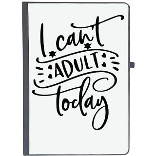                       UDNAG Ruled Notebook Diary 'Adult | i can't adult today', [A5 80Pages 80GSM]                                              