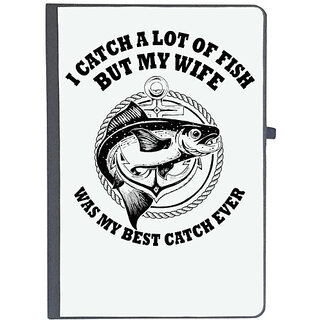                       UDNAG Ruled Notebook Diary 'Fishing | I CATCH A LOT OF FISH', [A5 80Pages 80GSM]                                              