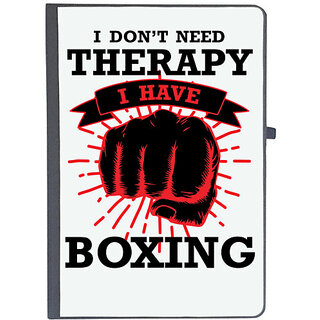                       UDNAG Ruled Notebook Diary 'Boxing | I Don't Need Theraphy', [A5 80Pages 80GSM]                                              