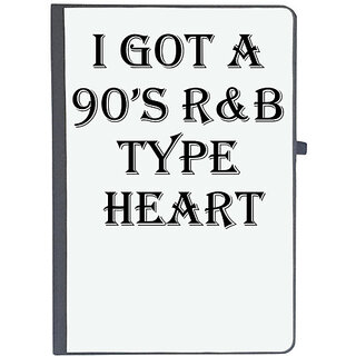                       UDNAG Ruled Notebook Diary 'Heart | I GOT A 90 S R&B TYPE HEART', [A5 80Pages 80GSM]                                              