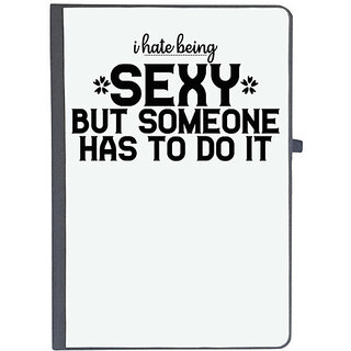                       UDNAG Ruled Notebook Diary 'I hate being cool but someone has to do it', [A5 80Pages 80GSM]                                              