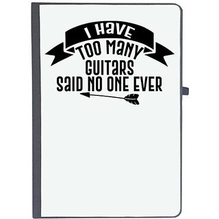                       UDNAG Ruled Notebook Diary 'Guitar | i have too many guitars said no one ever', [A5 80Pages 80GSM]                                              