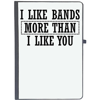                       UDNAG Ruled Notebook Diary '| I LIKE BANDS MORE THAN I LIKE YOU', [A5 80Pages 80GSM]                                              