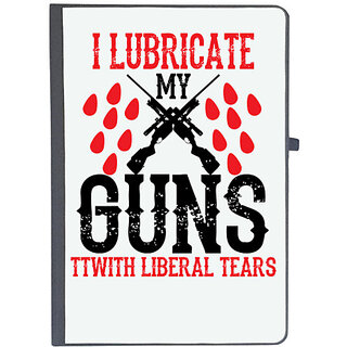                       UDNAG Ruled Notebook Diary 'Guns | i lubricate my guns', [A5 80Pages 80GSM]                                              