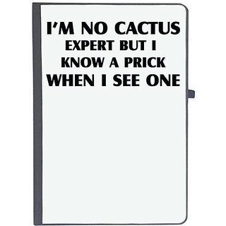                       UDNAG Ruled Notebook Diary 'Cactus | I m No Cactus Expert But I Know A Prick When I See One', [A5 80Pages 80GSM]                                              