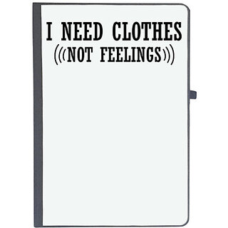                       UDNAG Ruled Notebook Diary 'Feelings | I NEED CLOTHES', [A5 80Pages 80GSM]                                              