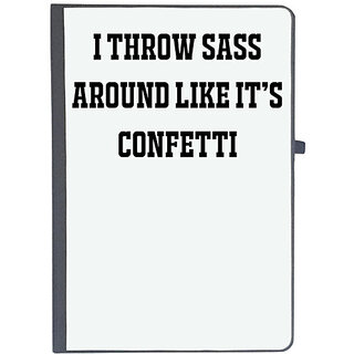                       UDNAG Ruled Notebook Diary 'Confetti | I THROW SASS AROUND LIKE IT S CONFETTI_3', [A5 80Pages 80GSM]                                              