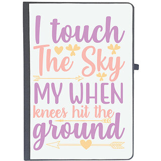                       UDNAG Ruled Notebook Diary 'Sky | i touch the sky when my knees hit the ground', [A5 80Pages 80GSM]                                              