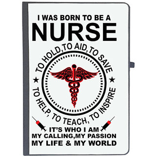                       UDNAG Ruled Notebook Diary 'Nurse | I WAS BORN TO BE A,', [A5 80Pages 80GSM]                                              