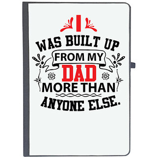                       UDNAG Ruled Notebook Diary 'Father | i was built up', [A5 80Pages 80GSM]                                              