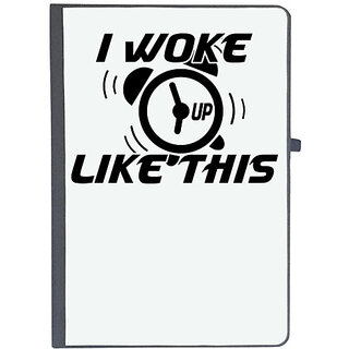                       UDNAG Ruled Notebook Diary 'Timer | i woke up like this', [A5 80Pages 80GSM]                                              