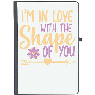                       UDNAG Ruled Notebook Diary 'Love | i;m in love with the shape of you', [A5 80Pages 80GSM]                                              