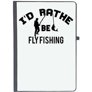                       UDNAG Ruled Notebook Diary 'Fishing | i'd rather be fly fishing', [A5 80Pages 80GSM]                                              