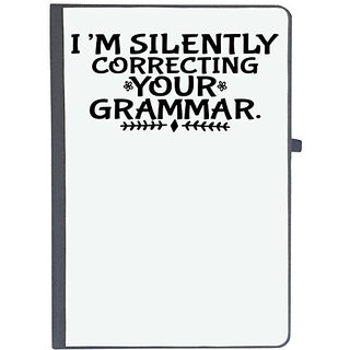                      UDNAG Ruled Notebook Diary 'Teacher | IM SILENTLY CORRECTING YOUR GRAMMAR', [A5 80Pages 80GSM]                                              