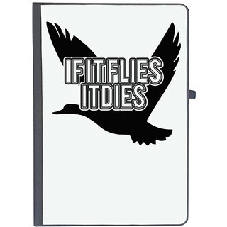                       UDNAG Ruled Notebook Diary 'Bird | if it flies it dies', [A5 80Pages 80GSM]                                              