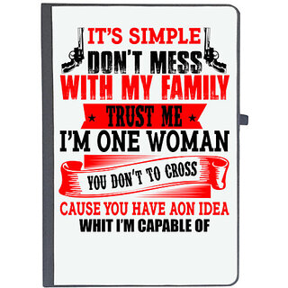                       UDNAG Ruled Notebook Diary 'Woman | ITS SIMPLE DON'T MESS', [A5 80Pages 80GSM]                                              