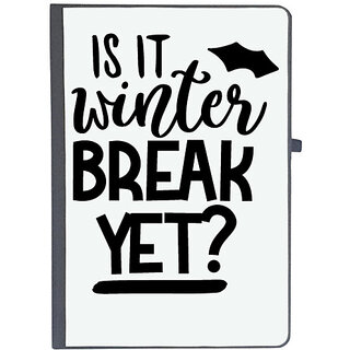                       UDNAG Ruled Notebook Diary 'Winter | is it winter break yet', [A5 80Pages 80GSM]                                              