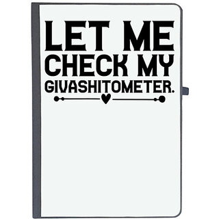                       UDNAG Ruled Notebook Diary 'Givashitometer | LET ME CHECK MYGIVASHITOMETER', [A5 80Pages 80GSM]                                              