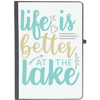                       UDNAG Ruled Notebook Diary 'Lake | life is better at the lake', [A5 80Pages 80GSM]                                              