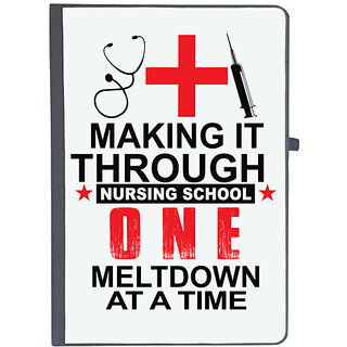                       UDNAG Ruled Notebook Diary 'Nurse | Making it Though Nursing', [A5 80Pages 80GSM]                                              