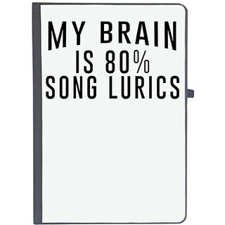                       UDNAG Ruled Notebook Diary 'Music | MY BARAIN IS', [A5 80Pages 80GSM]                                              