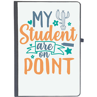                       UDNAG Ruled Notebook Diary 'Teacher | my student are on point', [A5 80Pages 80GSM]                                              