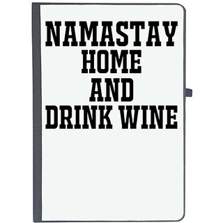                       UDNAG Ruled Notebook Diary 'Drink wine | namastay home and drink wine', [A5 80Pages 80GSM]                                              