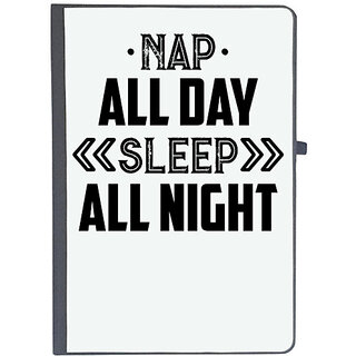                       UDNAG Ruled Notebook Diary 'Sleep | nap all day sleep all night', [A5 80Pages 80GSM]                                              