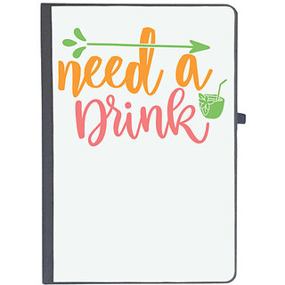                       UDNAG Ruled Notebook Diary 'Drink | need a drink', [A5 80Pages 80GSM]                                              