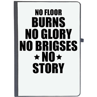                       UDNAG Ruled Notebook Diary '| NO FLOOR BURNS', [A5 80Pages 80GSM]                                              